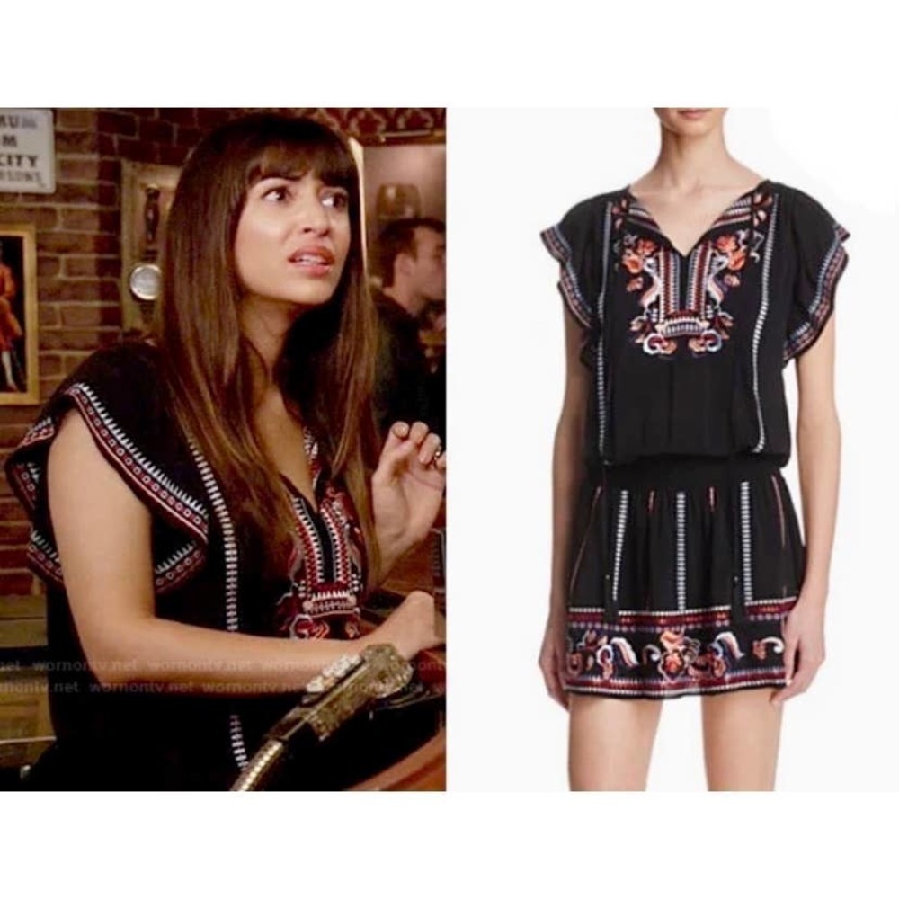 PARKER Black Embroidered‎ Dean Casual Dress